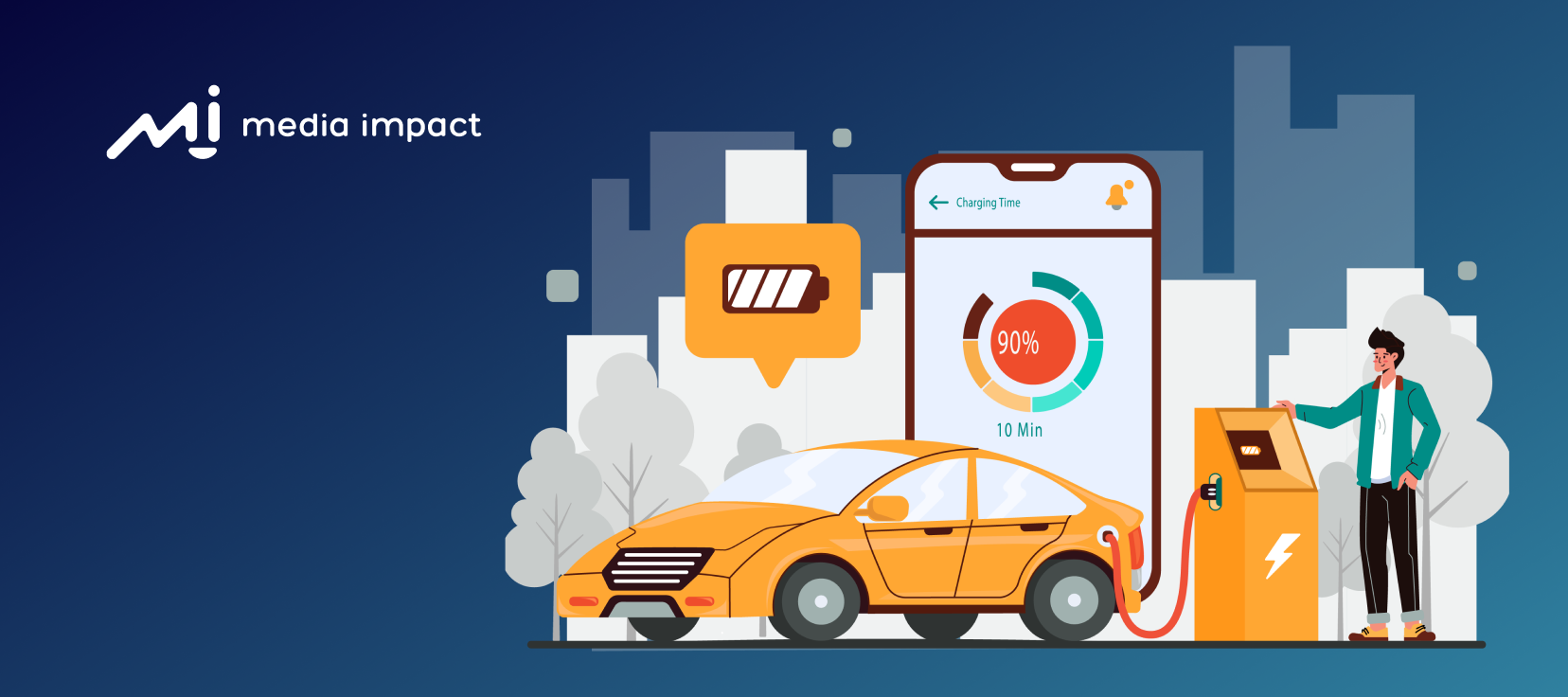Baterías recargadas para la transformación